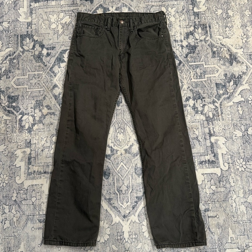 Men’s Levi’s 505 dark olive pants size w31 L30